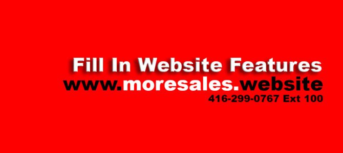 Fill In Website Features Fill In Website Features
