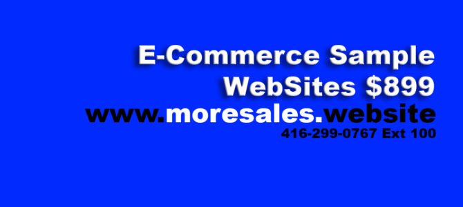 E-Commerce Sample WebSites $899 E-Commerce Sample WebSites $899