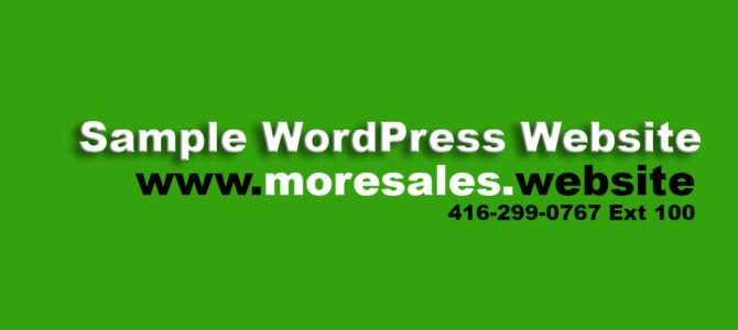 Sample WordPress Website Sample WordPress Website